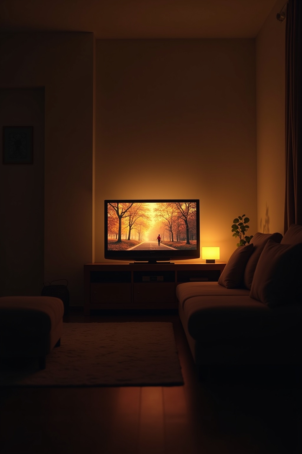 8 Indirekte Beleuchtung hinter dem Fernseher