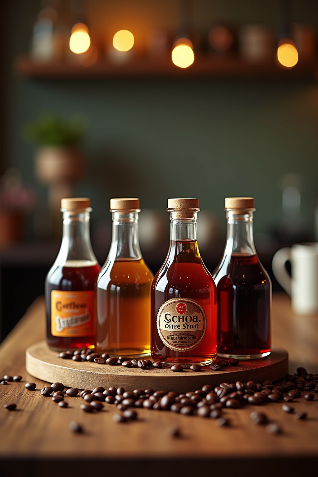 Kaffeestation mit Sirup-Auswahl Ideen