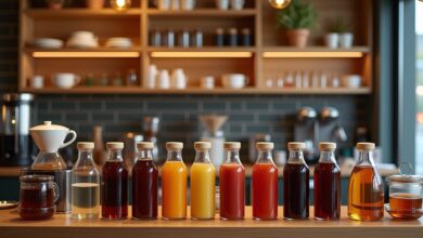 Kaffeestation mit Sirup-Auswahl-Titel