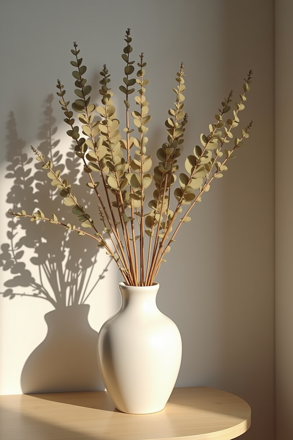 Keramikvasen mit Eukalyptuszweigen Ideen