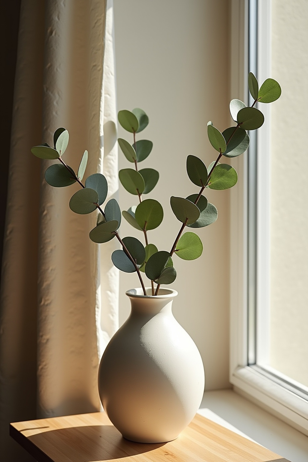 Keramikvasen mit Eukalyptuszweigen Ideen