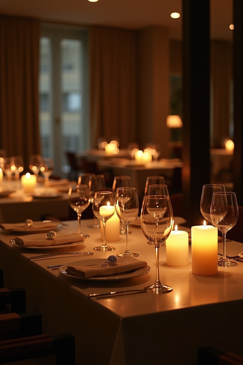 Kerzen im Glas für den Esstisch Ideen