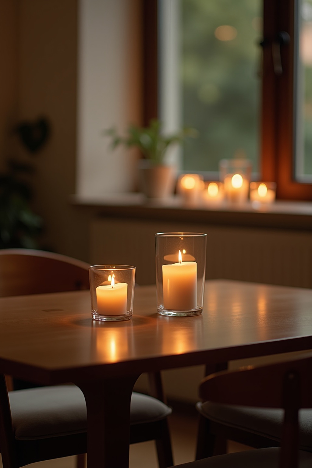 Kerzen im Glas für den Esstisch Ideen