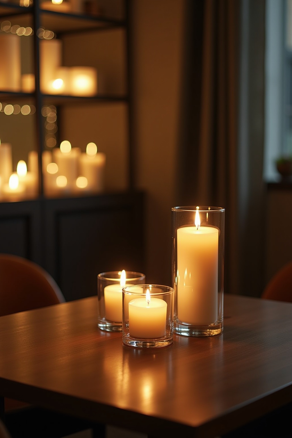 Kerzen im Glas für den Esstisch Ideen