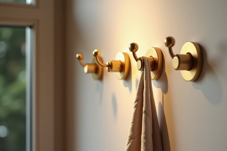 8 Klebehaken in Gold-Optik für dein Zuhause