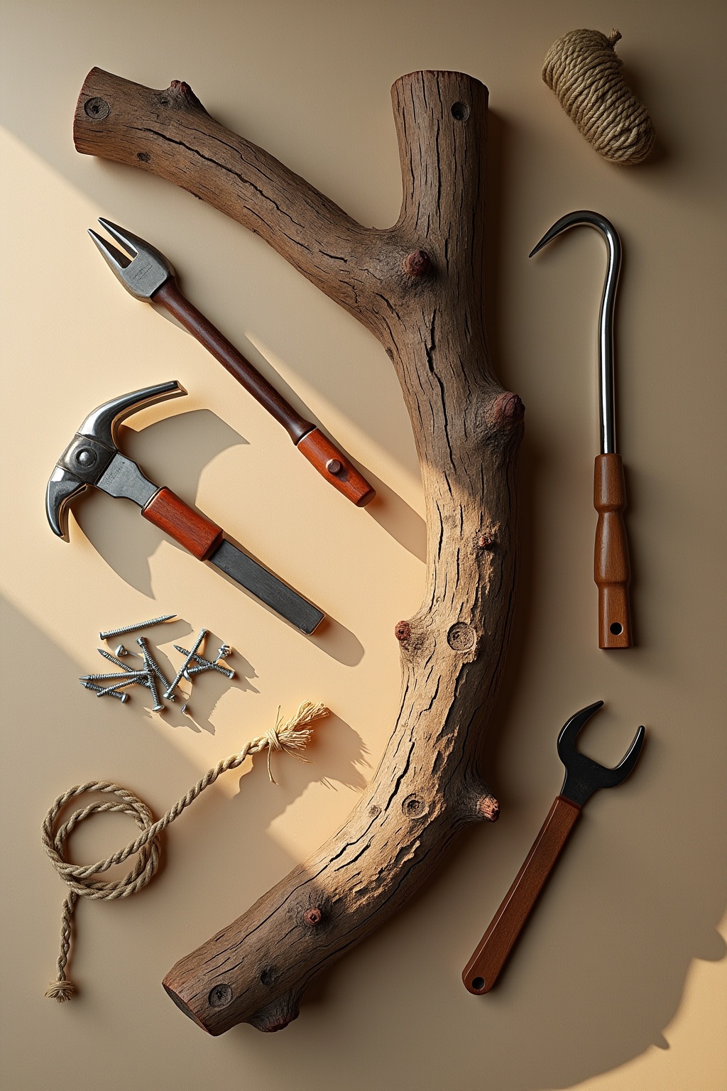 Kleiderstange aus einem Ast – DIY Ideen