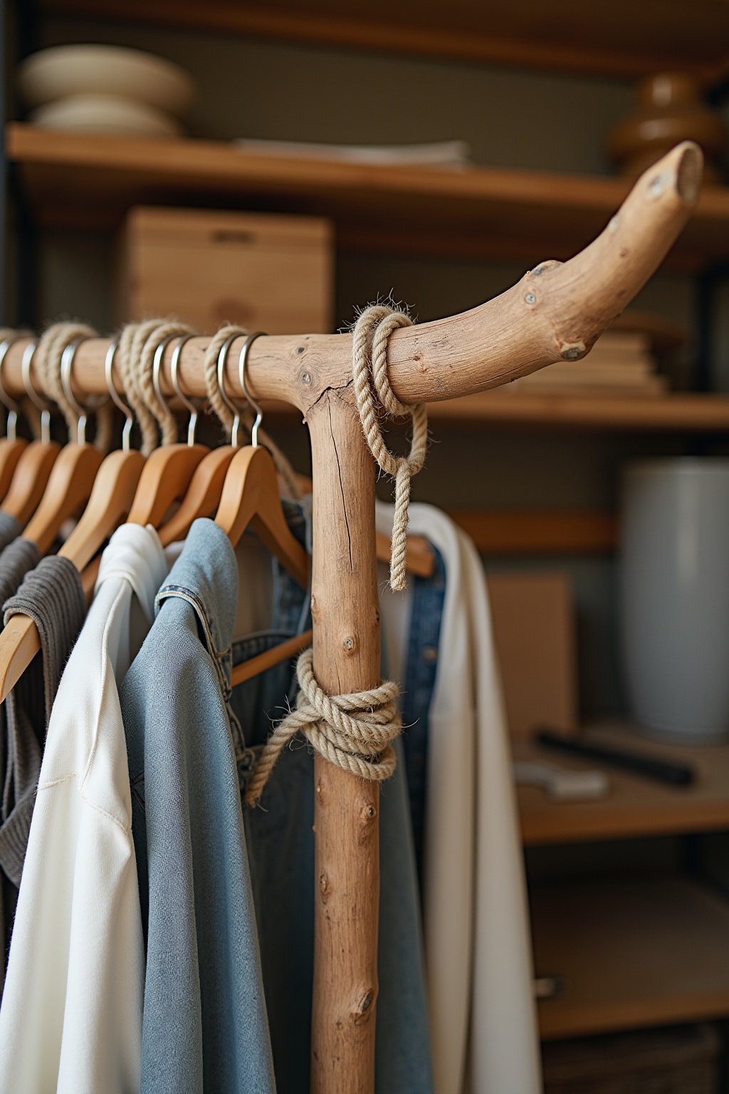 Kleiderstange aus einem Ast – DIY Ideen