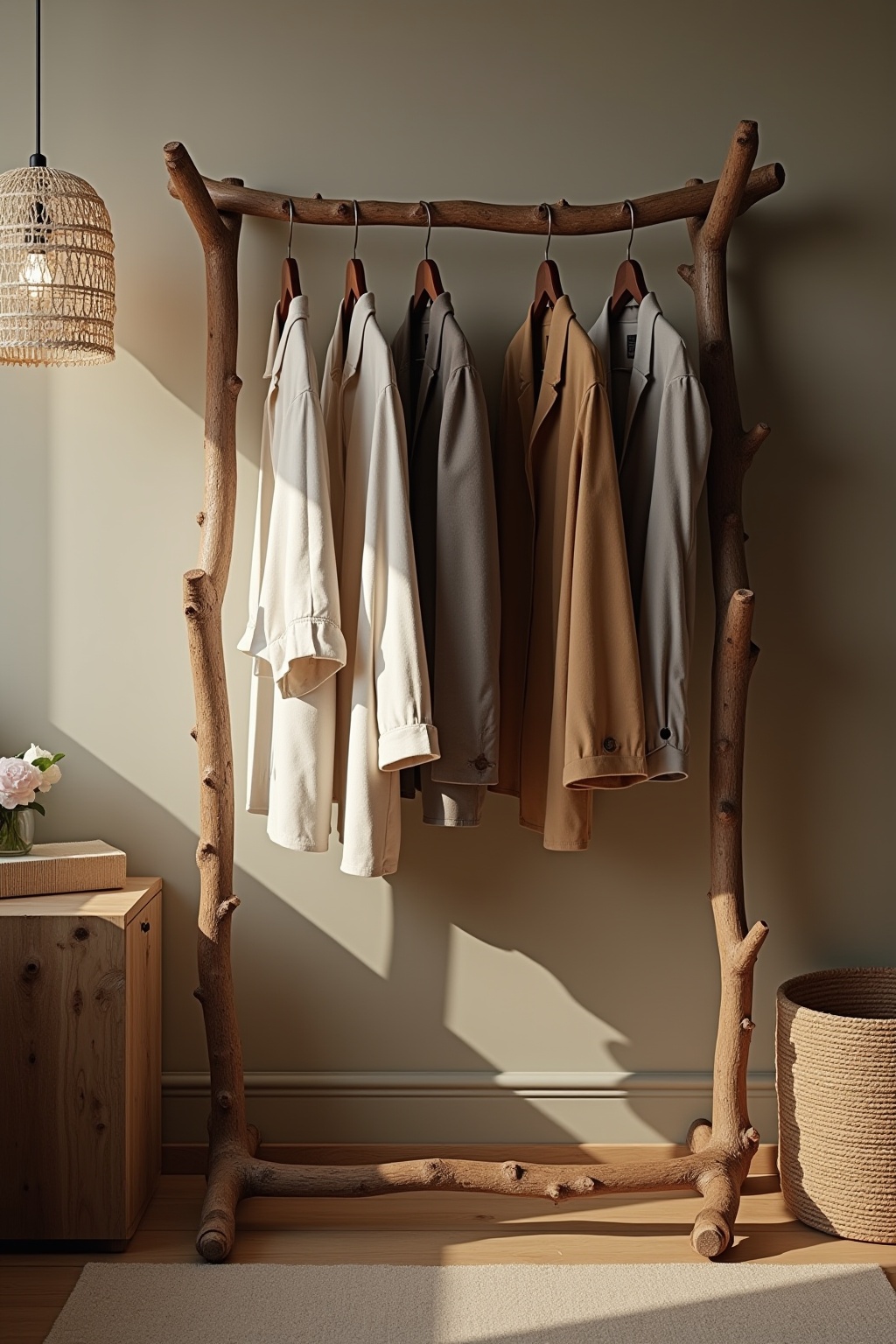 Kleiderstange aus einem Ast – DIY Ideen