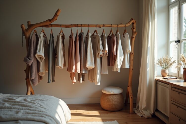 Kleiderstange aus einem Ast – DIY Ideen
