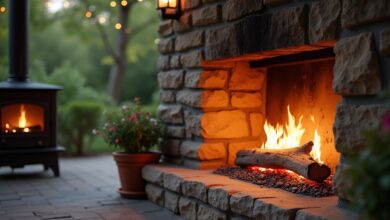 Kleine Feuerstelle für die Terrasse-Titel