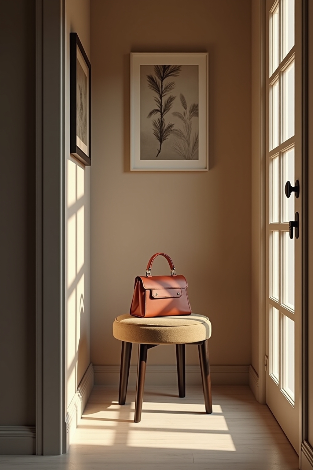 8 Kleine Hocker als Taschenablage im Bad