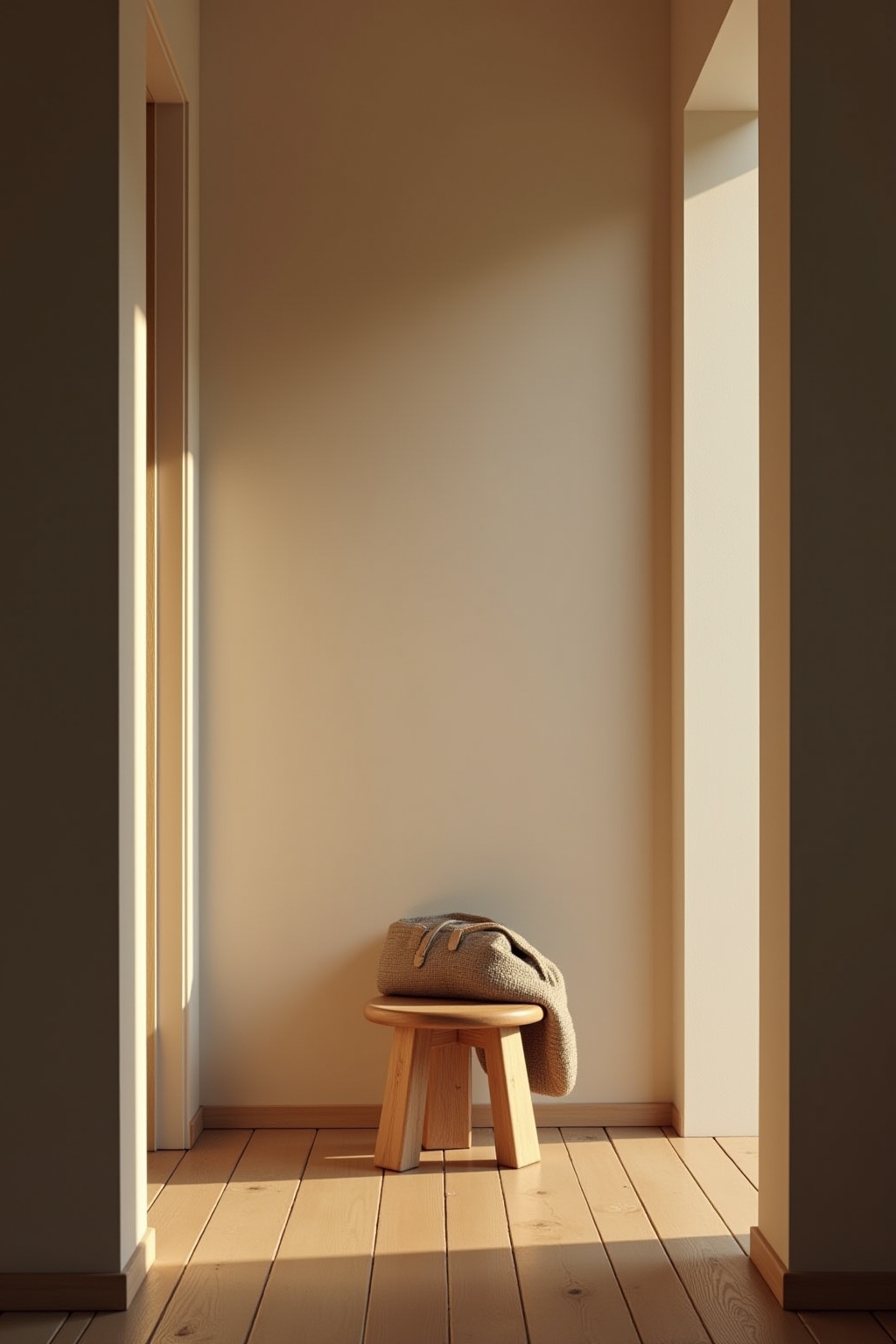 8 Kleine Hocker als Taschenablage im Bad