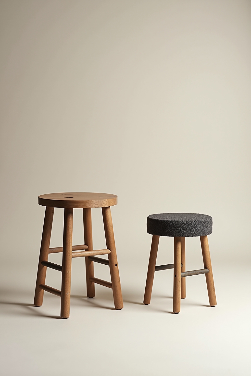 8 Kleine Hocker als Taschenablage im Bad