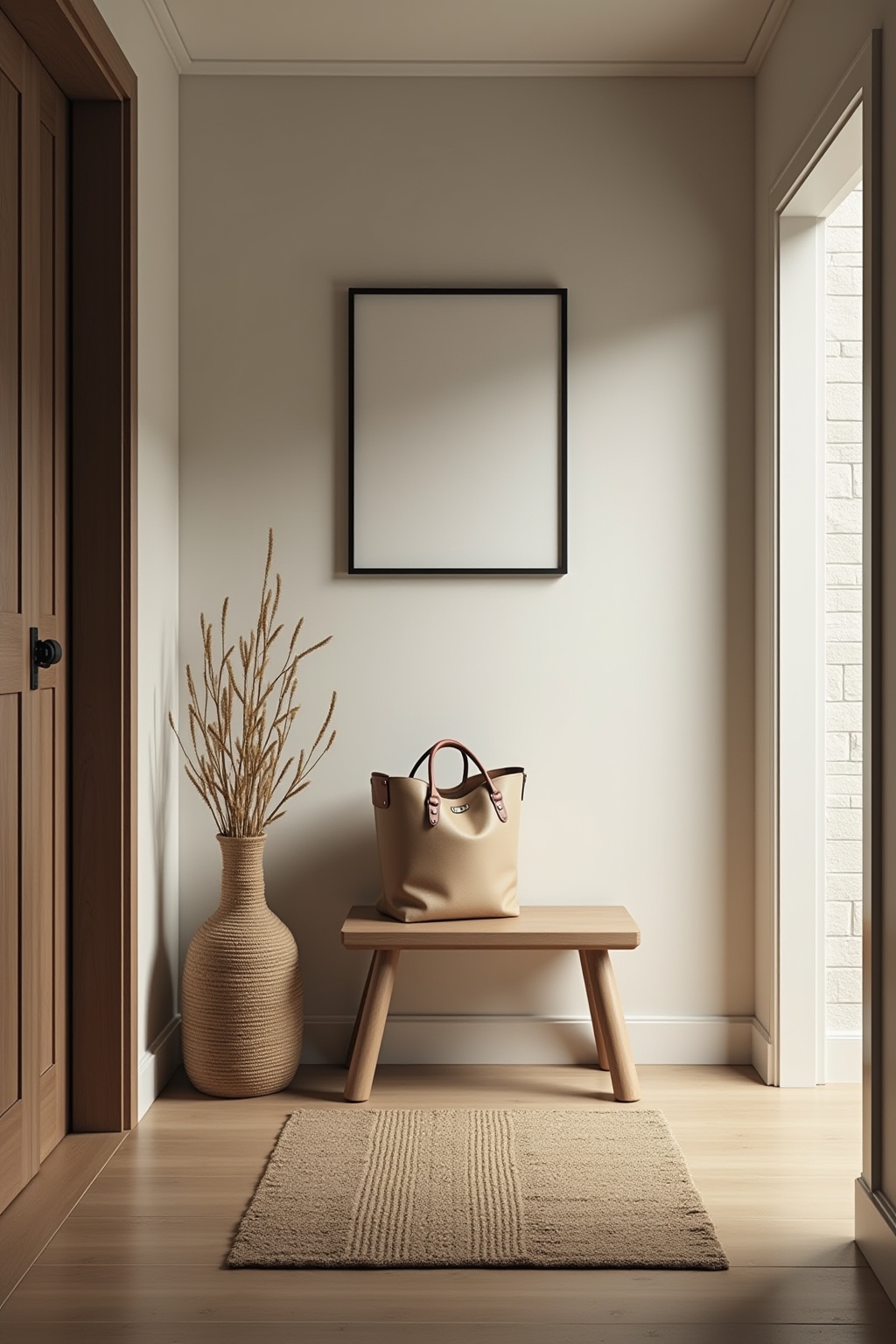 8 Kleine Hocker als Taschenablage im Bad