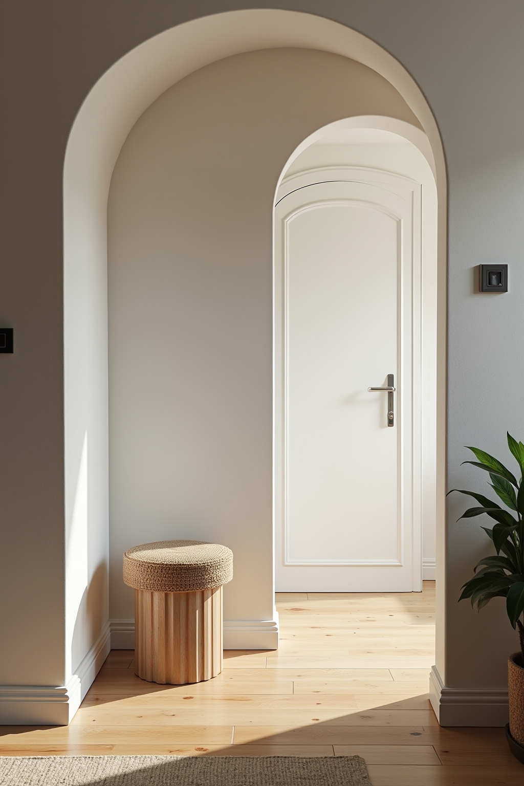 8 Kleine Hocker als Taschenablage im Bad