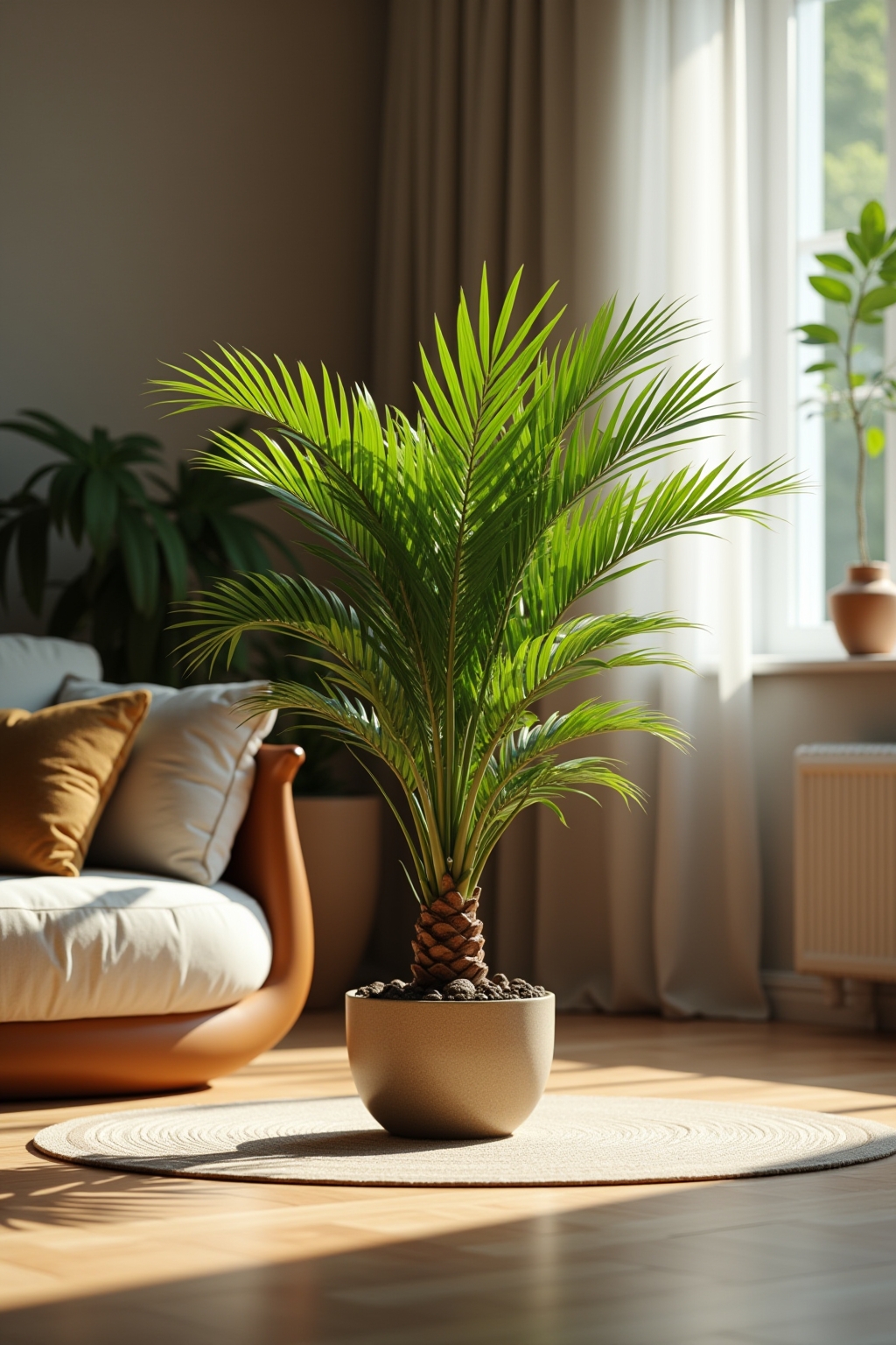 8 Kleine Zimmerpalme auf dem Boden Ideen