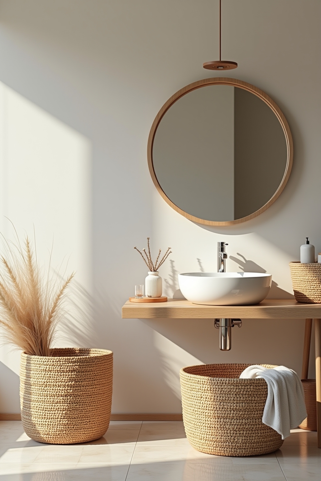 8 Körbe für Gästehandtücher im Bad
