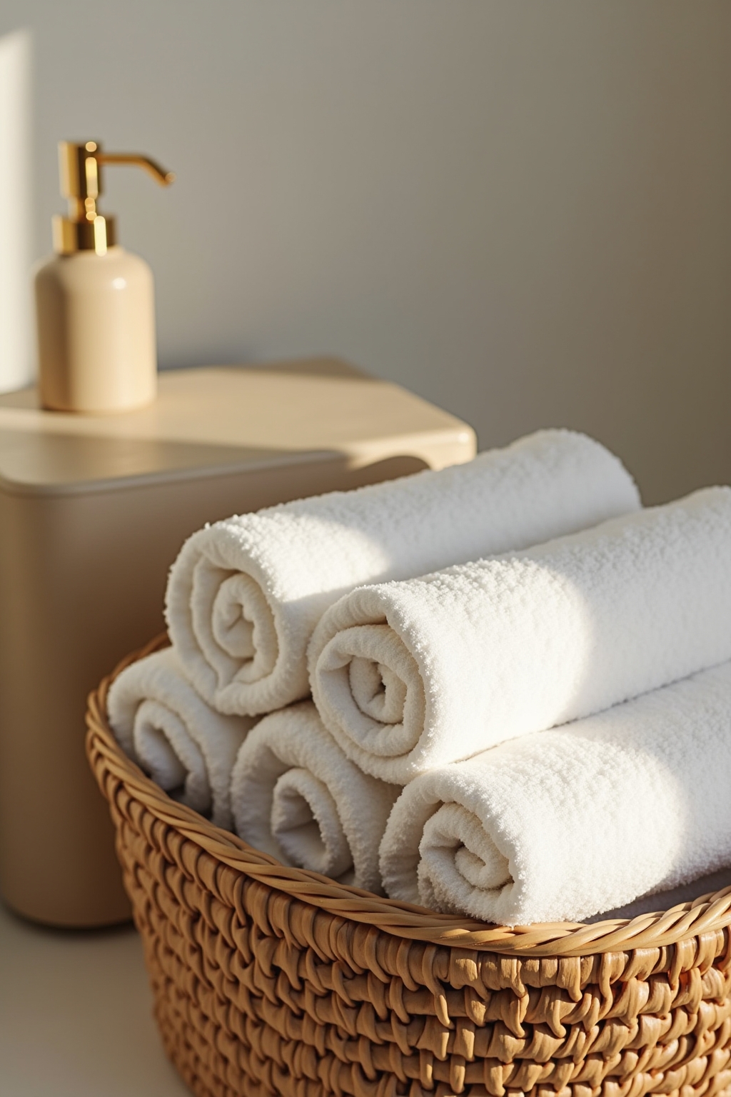 8 Körbe für Gästehandtücher im Bad