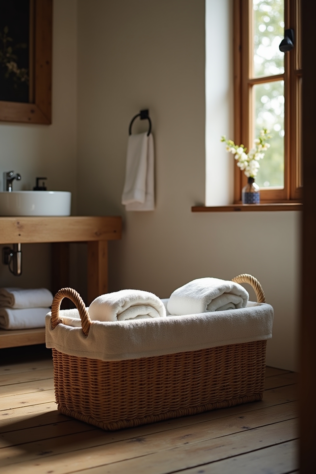 8 Körbe für Gästehandtücher im Bad