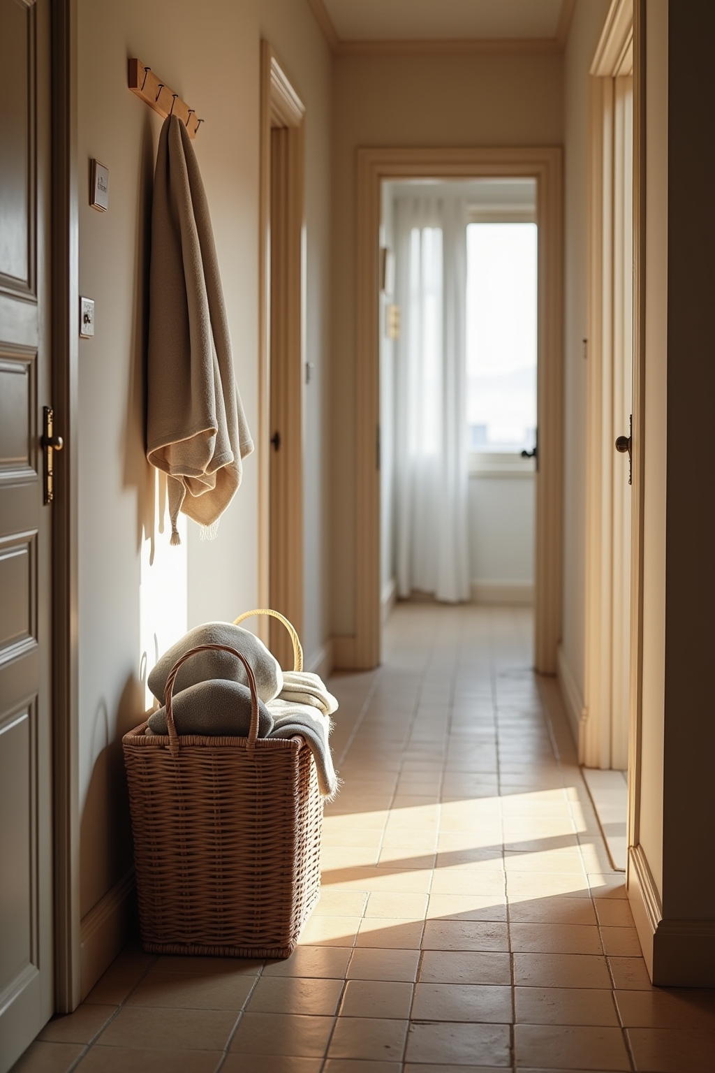 8 Körbe für Mützen und Schals im Flur