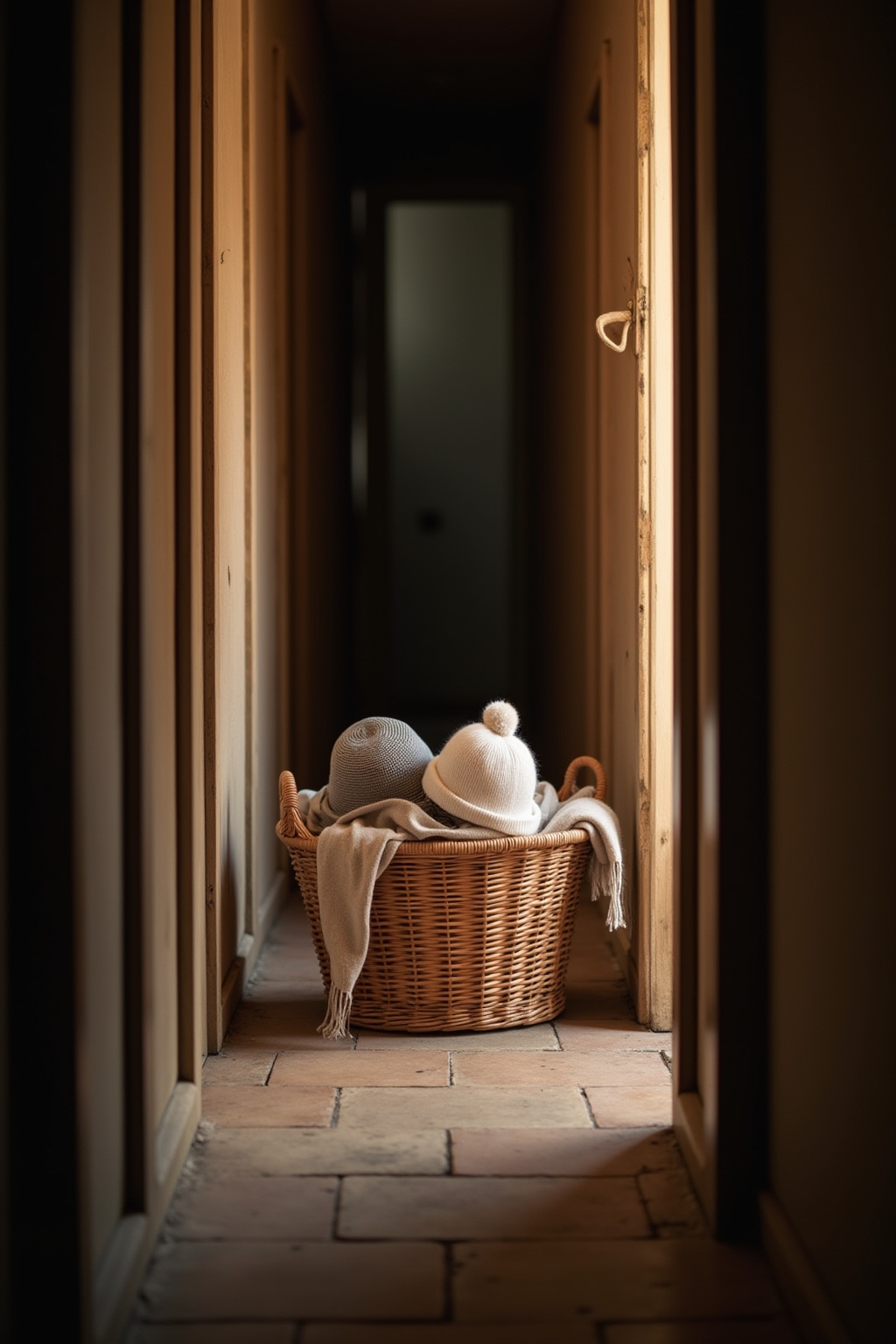 8 Körbe für Mützen und Schals im Flur