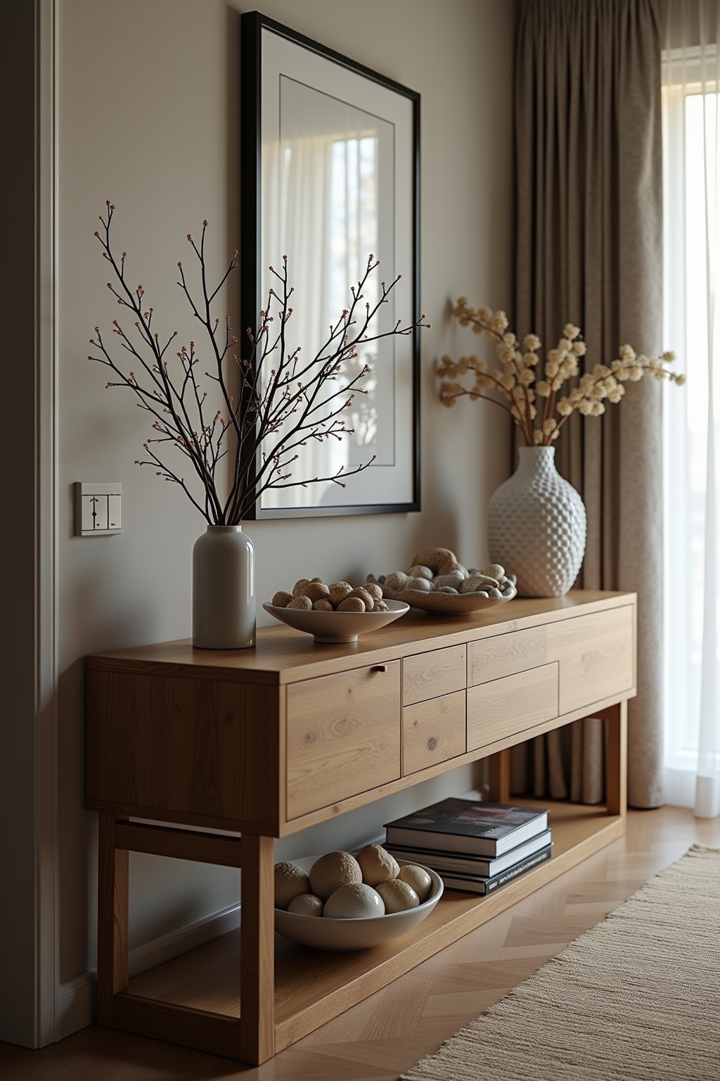 8 Konsolentisch mit Schalendeko Ideen