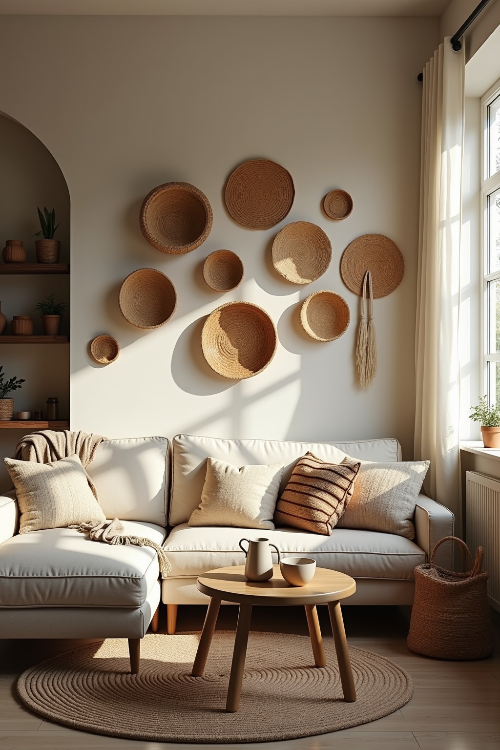 8 Korb-Arrangement an der Wand Ideen