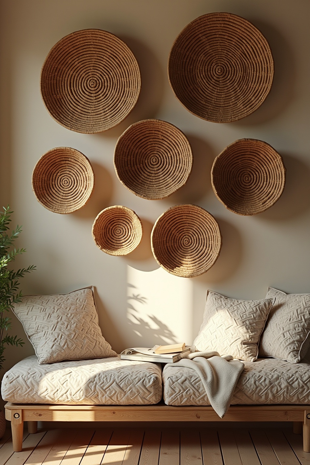 8 Korb-Arrangement an der Wand Ideen