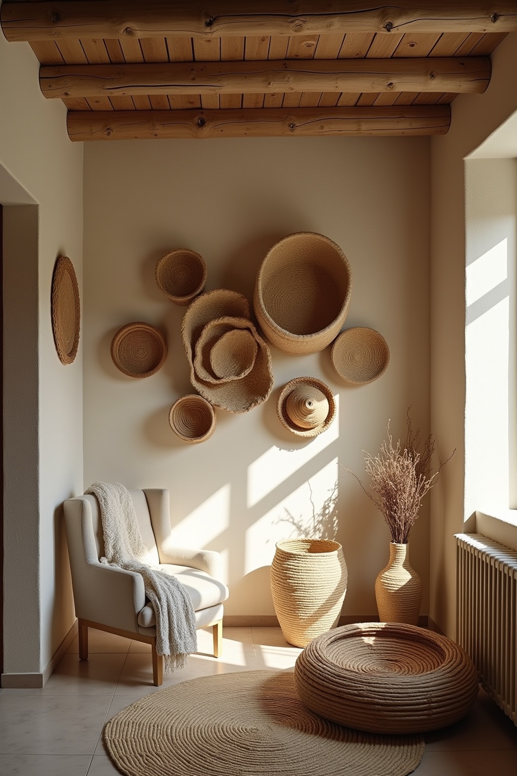 8 Korb-Arrangement an der Wand Ideen