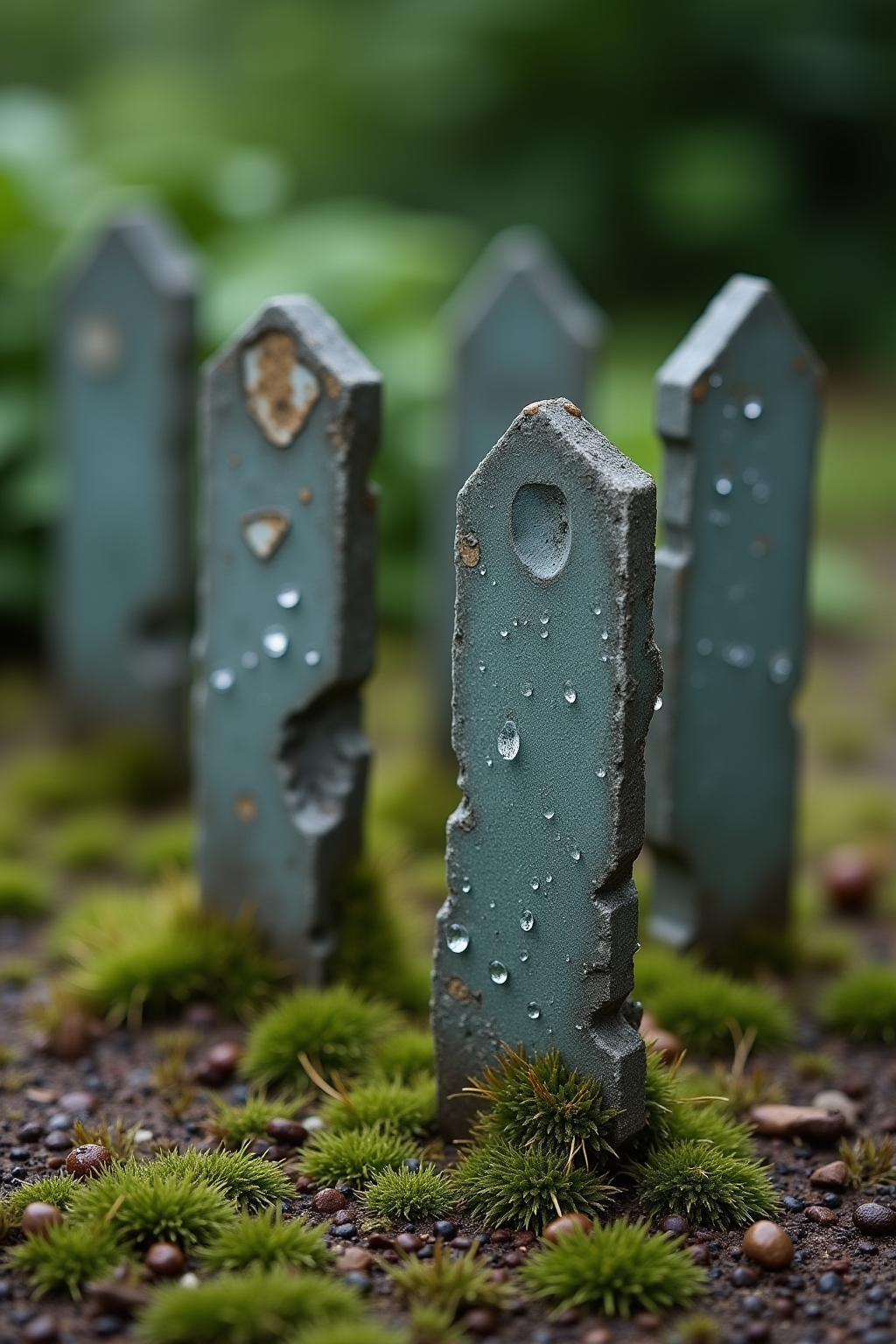 8 Kräuterstecker aus Schiefer für den Garten 8 Kräuterstecker aus Schiefer für den Garten