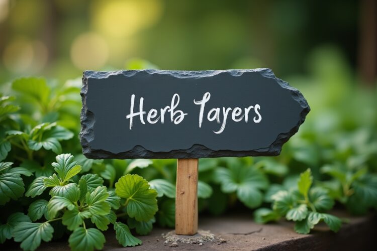 8 Kräuterstecker aus Schiefer für den Garten