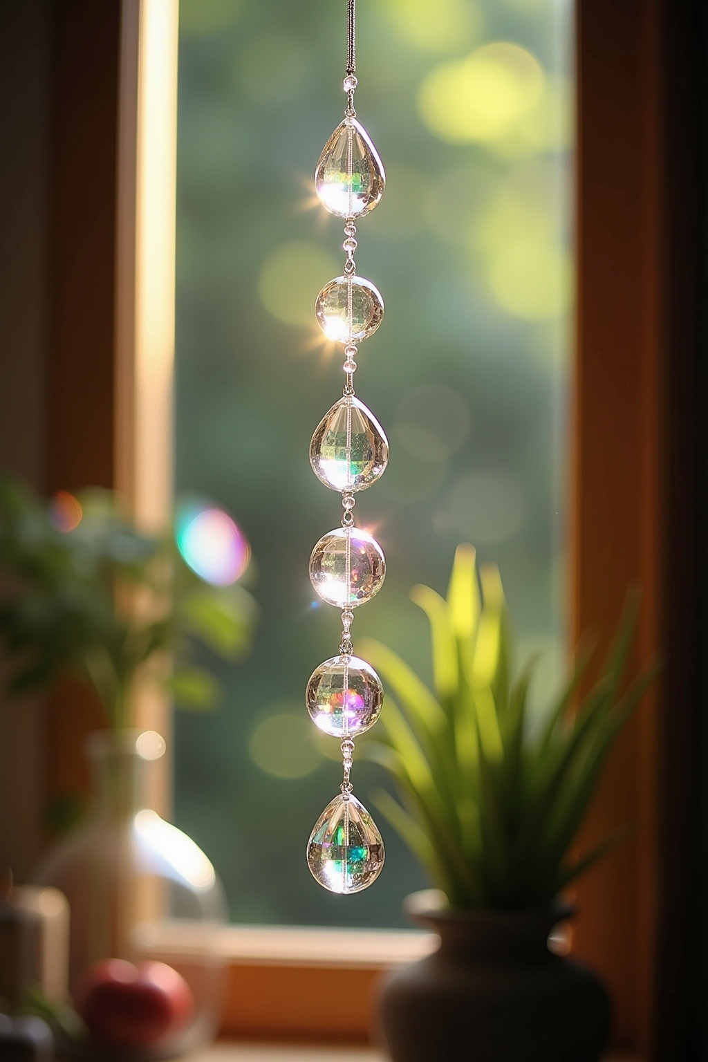 8 Kristall-Suncatcher am Fenster Ideen