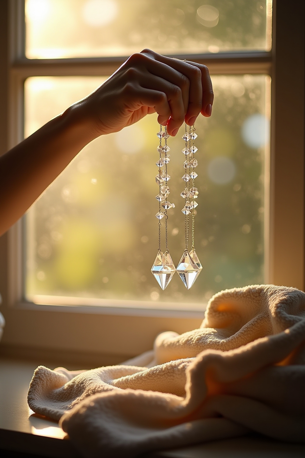 8 Kristall-Suncatcher am Fenster Ideen