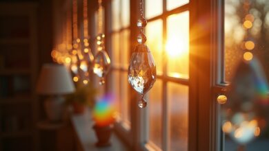 Kristall-Suncatcher am Fenster-Titel