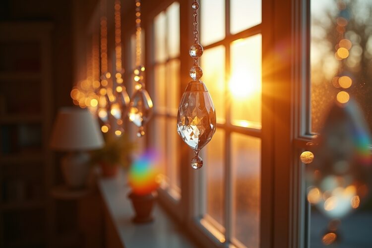 8 Kristall-Suncatcher am Fenster Ideen