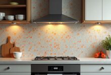 Küchenrückwand mit Motivfliesen-Titel