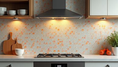 Küchenrückwand mit Motivfliesen-Titel