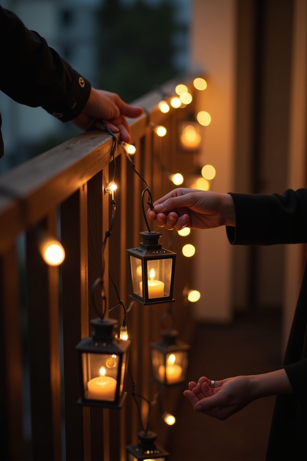 8 Lampion-Kette für den Balkon Ideen