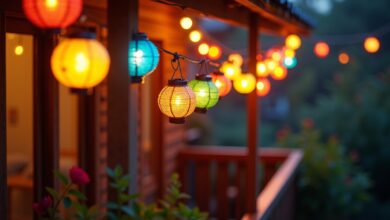 Lampion-Kette für den Balkon-Titel