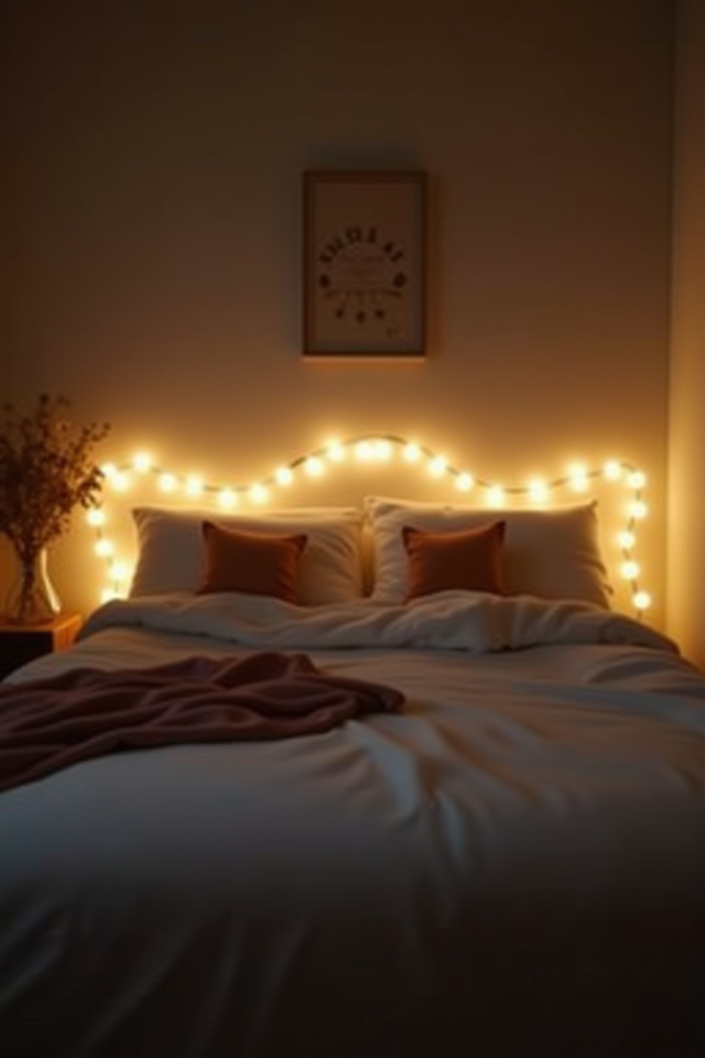 Lichterkette hinter dem Kopfende Ideen