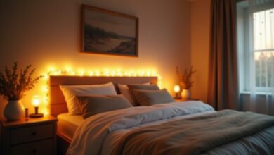 Lichterkette hinter dem Kopfende-Titel