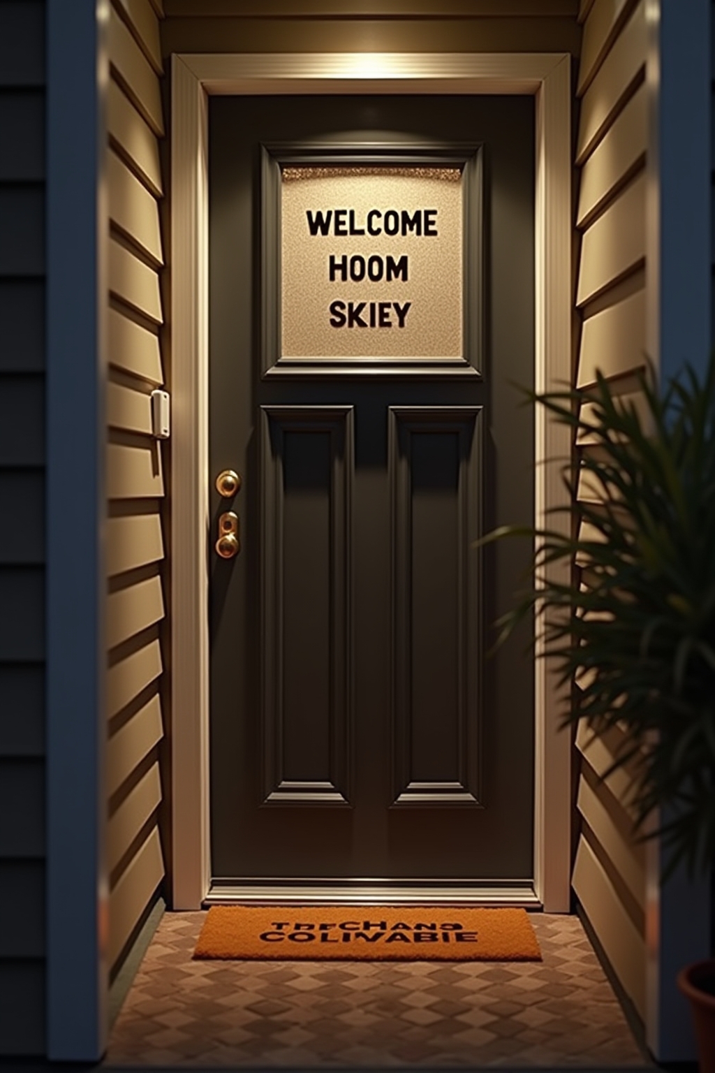 8 Lustige Fußmatte mit Willkommens-Spruch