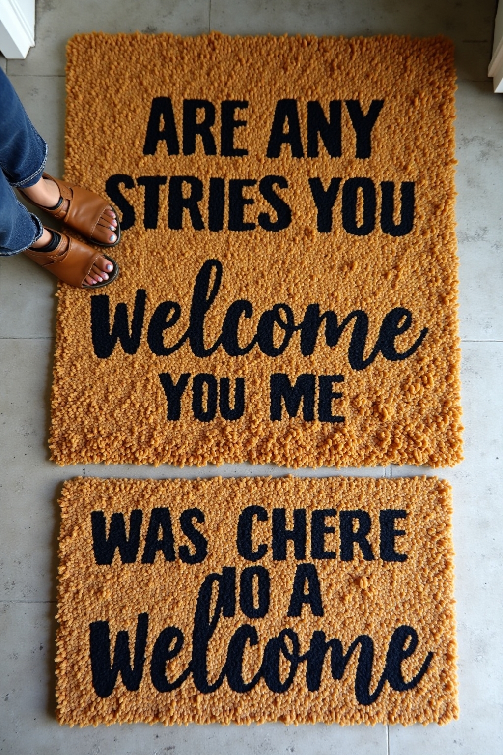 8 Lustige Fußmatte mit Willkommens-Spruch
