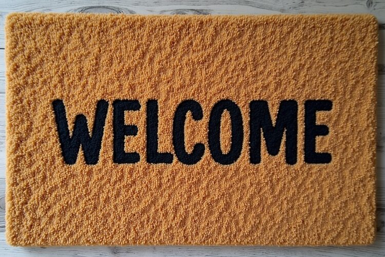 8 Lustige Fußmatte mit Willkommens-Spruch
