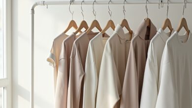 Minimalistischer Kleiderständer-Titel