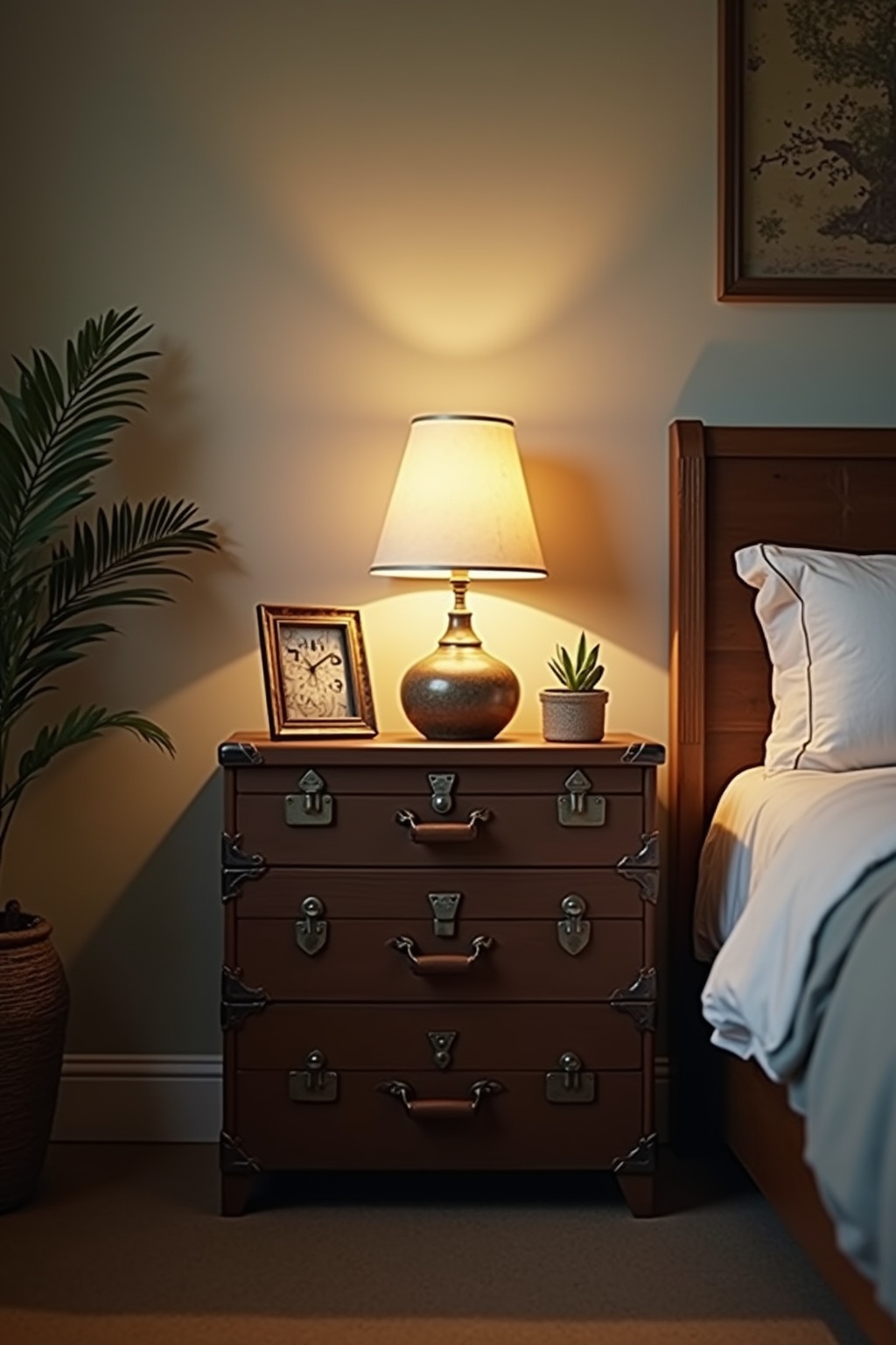 Nachttisch aus einem alten Koffer Ideen