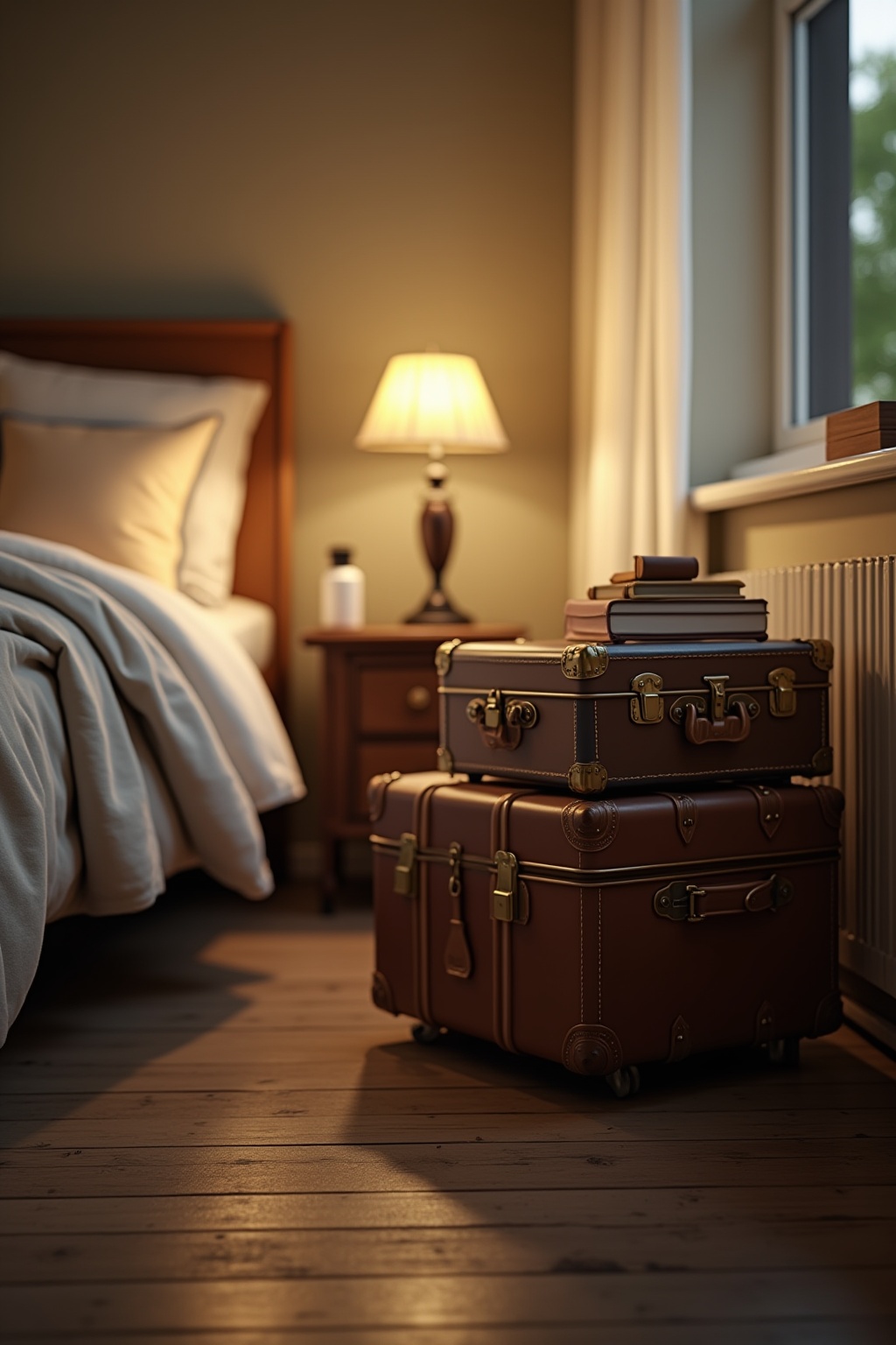 Nachttisch aus einem alten Koffer Ideen