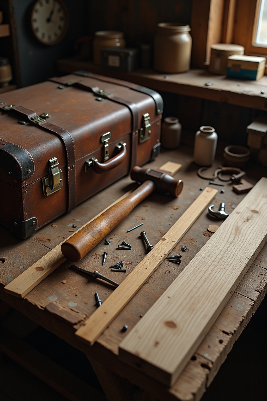 Nachttisch aus einem alten Koffer Ideen