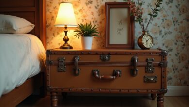 Nachttisch aus einem alten Koffer-Titel