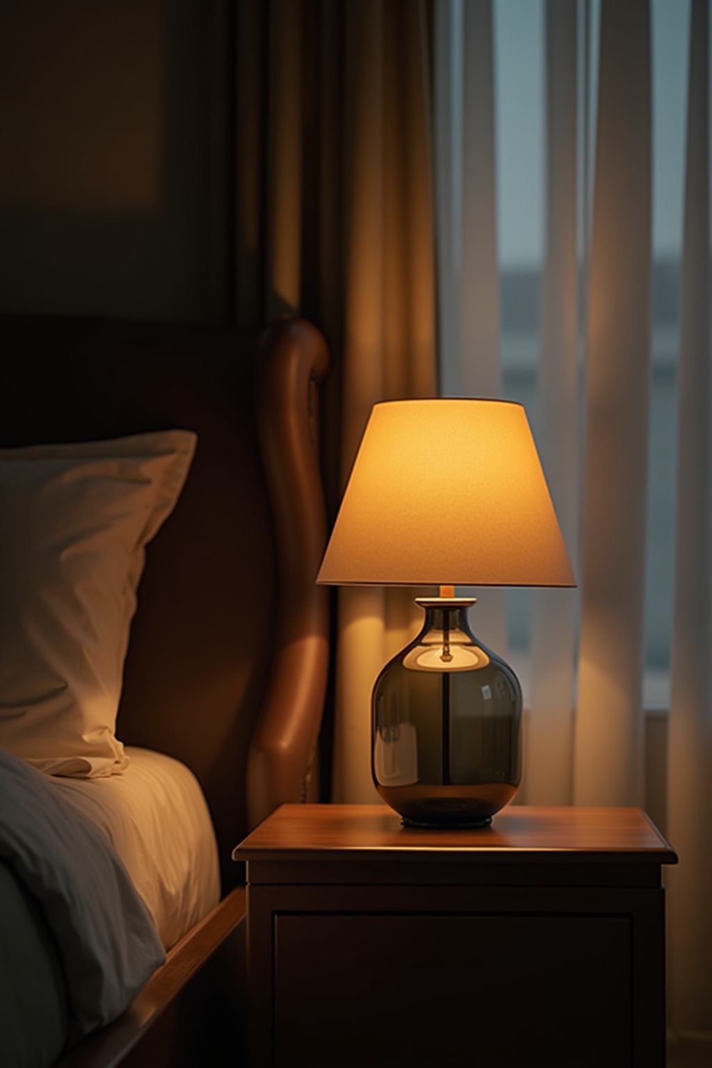 Nachttischlampen aus Rauchglas im Überblick